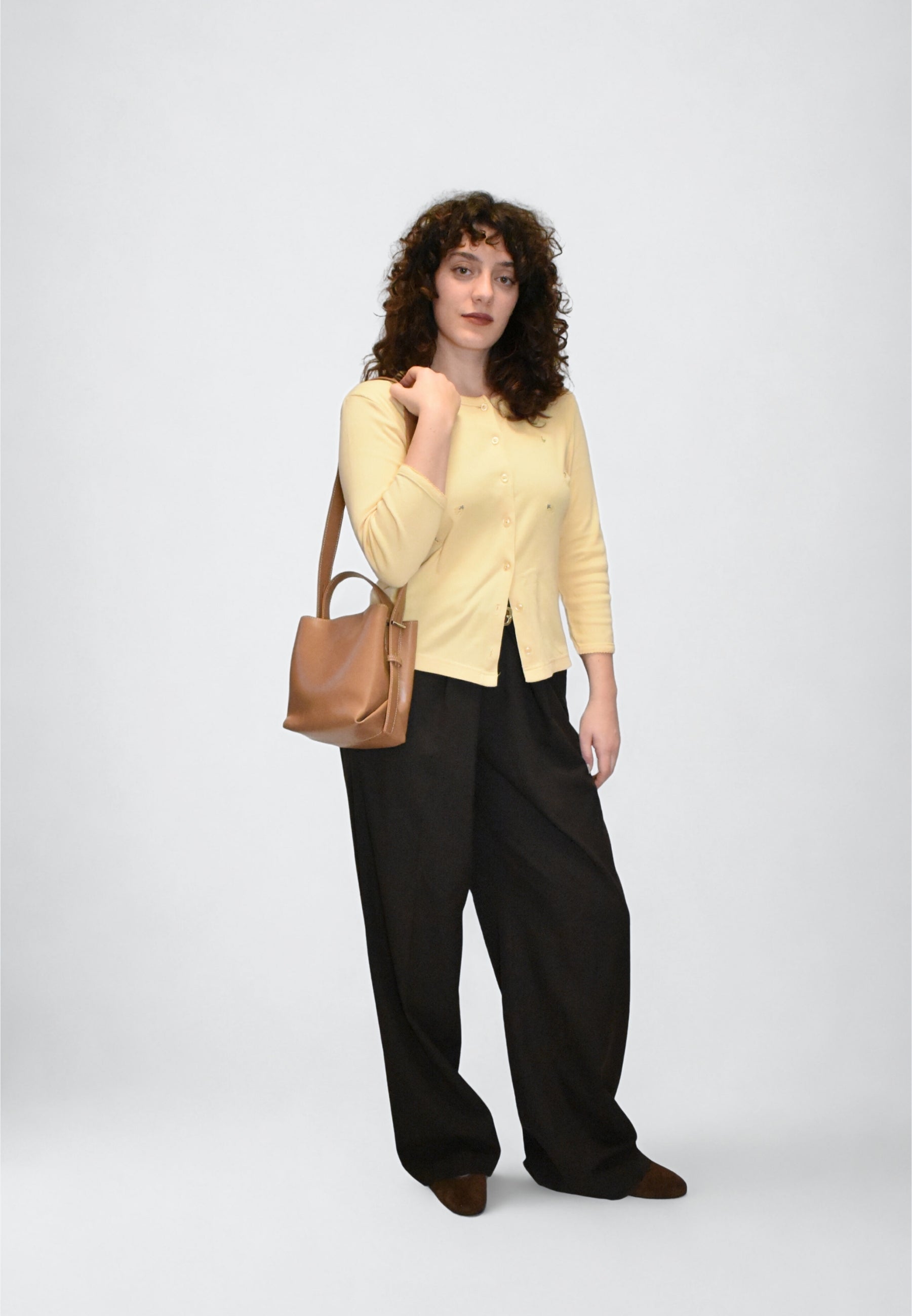 HVISK MOLLY GLOSSY STRUCTURE Crossbody 495 Mocha