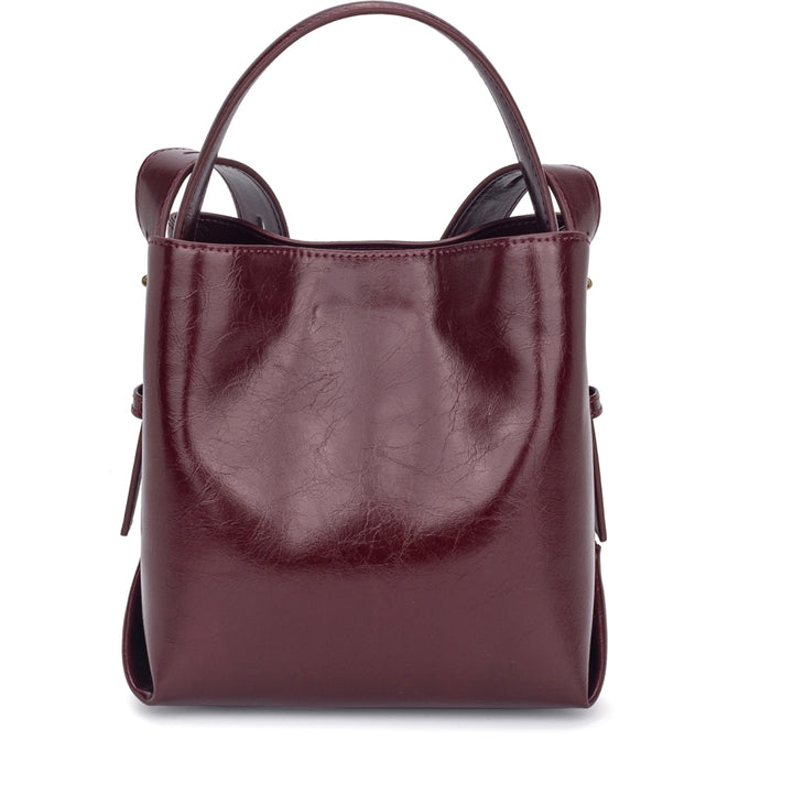 HVISK MOLLY RAW STRUCTURE Crossbody 508 Deep Burgundy