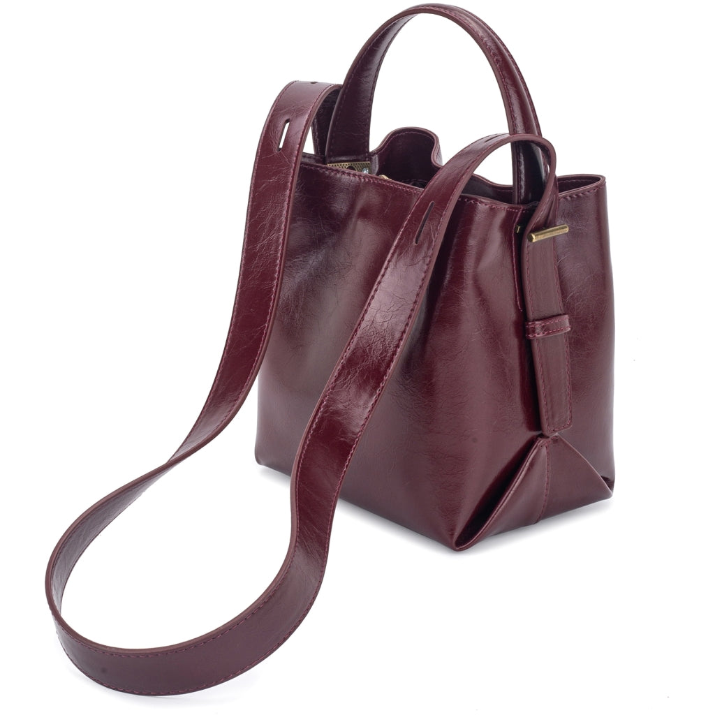 HVISK MOLLY RAW STRUCTURE Crossbody 508 Deep Burgundy