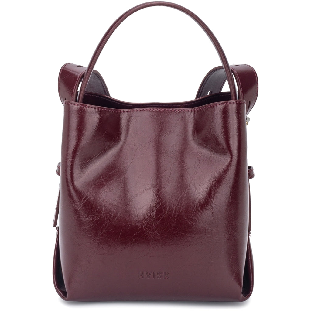 HVISK MOLLY RAW STRUCTURE Crossbody 508 Deep Burgundy