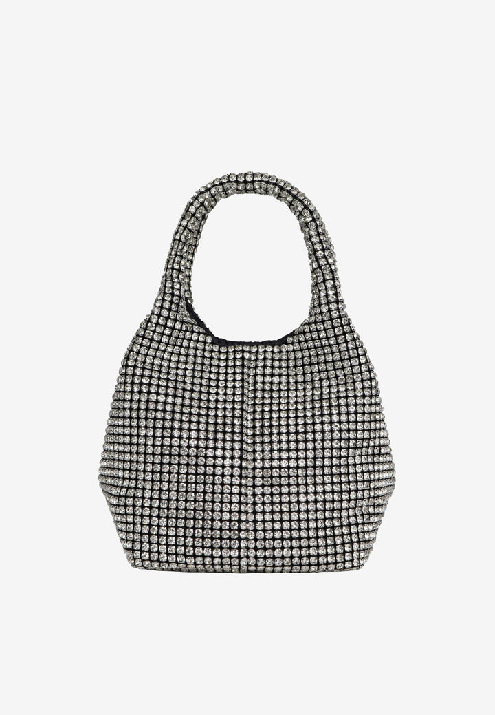 HVISK Merry Rhinestone Handbag 439 Shiny Silver