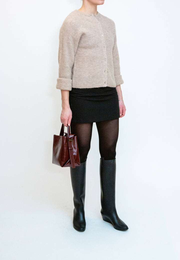 HVISK Molly Raw Crossbody 508 Deep Burgundy