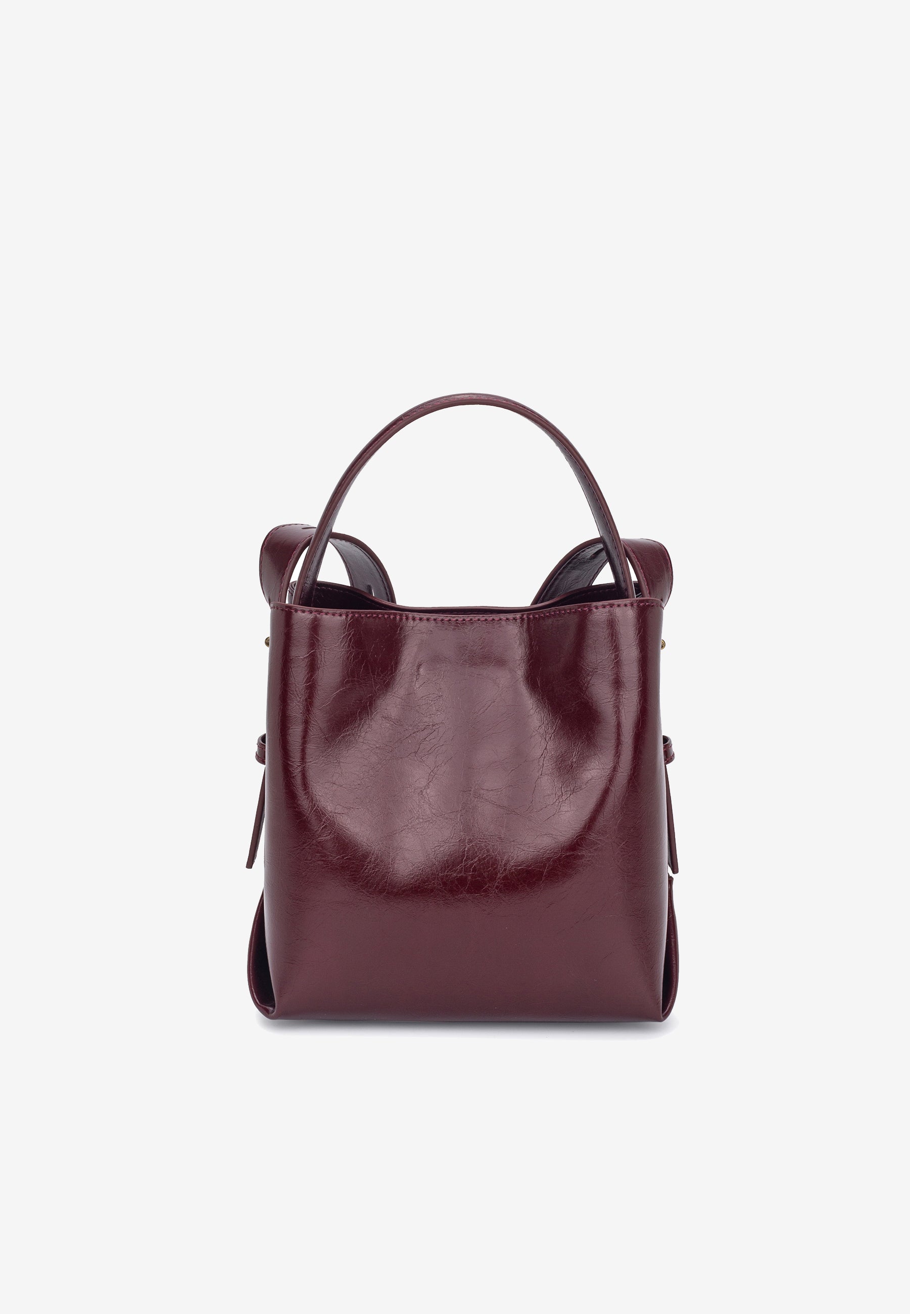 HVISK Molly Raw Crossbody 508 Deep Burgundy