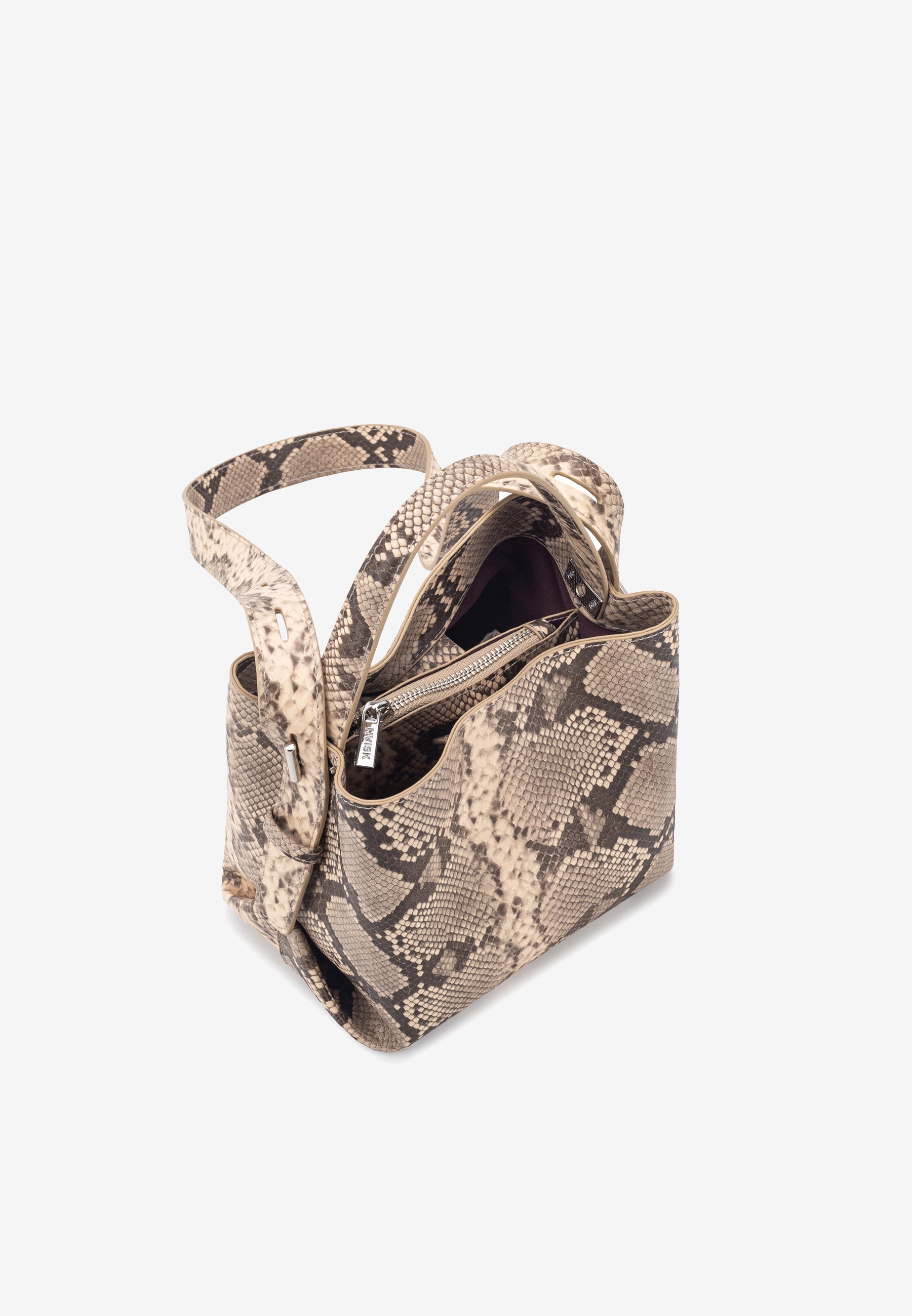 HVISK Molly Scaly Bucket Bag 506 Ivory