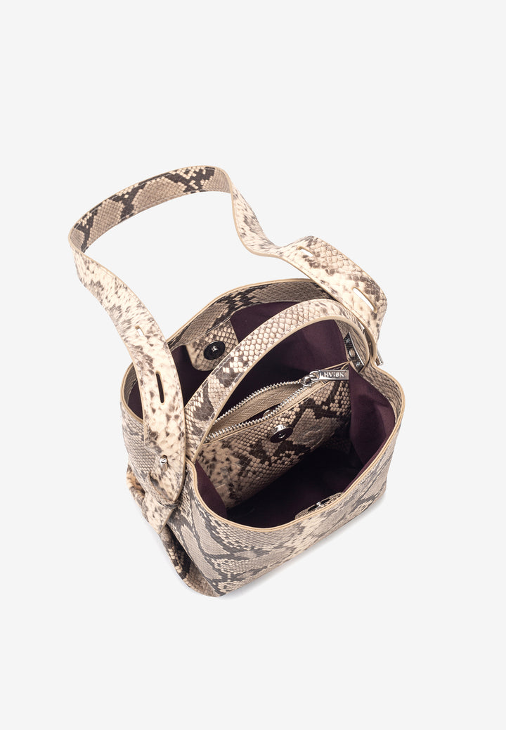 HVISK Molly Scaly Bucket Bag 506 Ivory