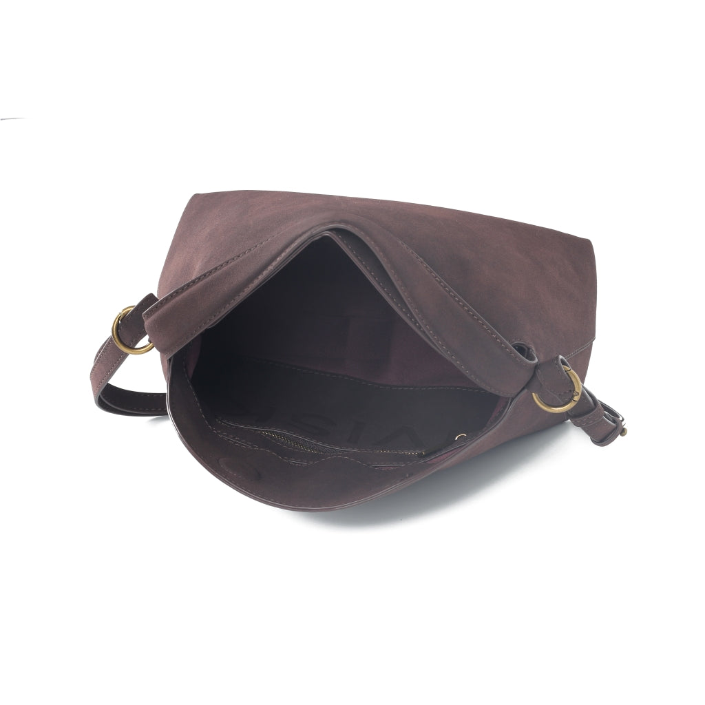 HVISK NOTE BRUSH STRUCTURE Crossbody 507 Umber Brown