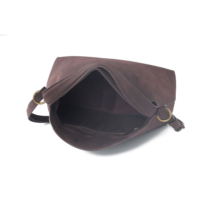 HVISK NOTE BRUSH STRUCTURE Crossbody 507 Umber Brown