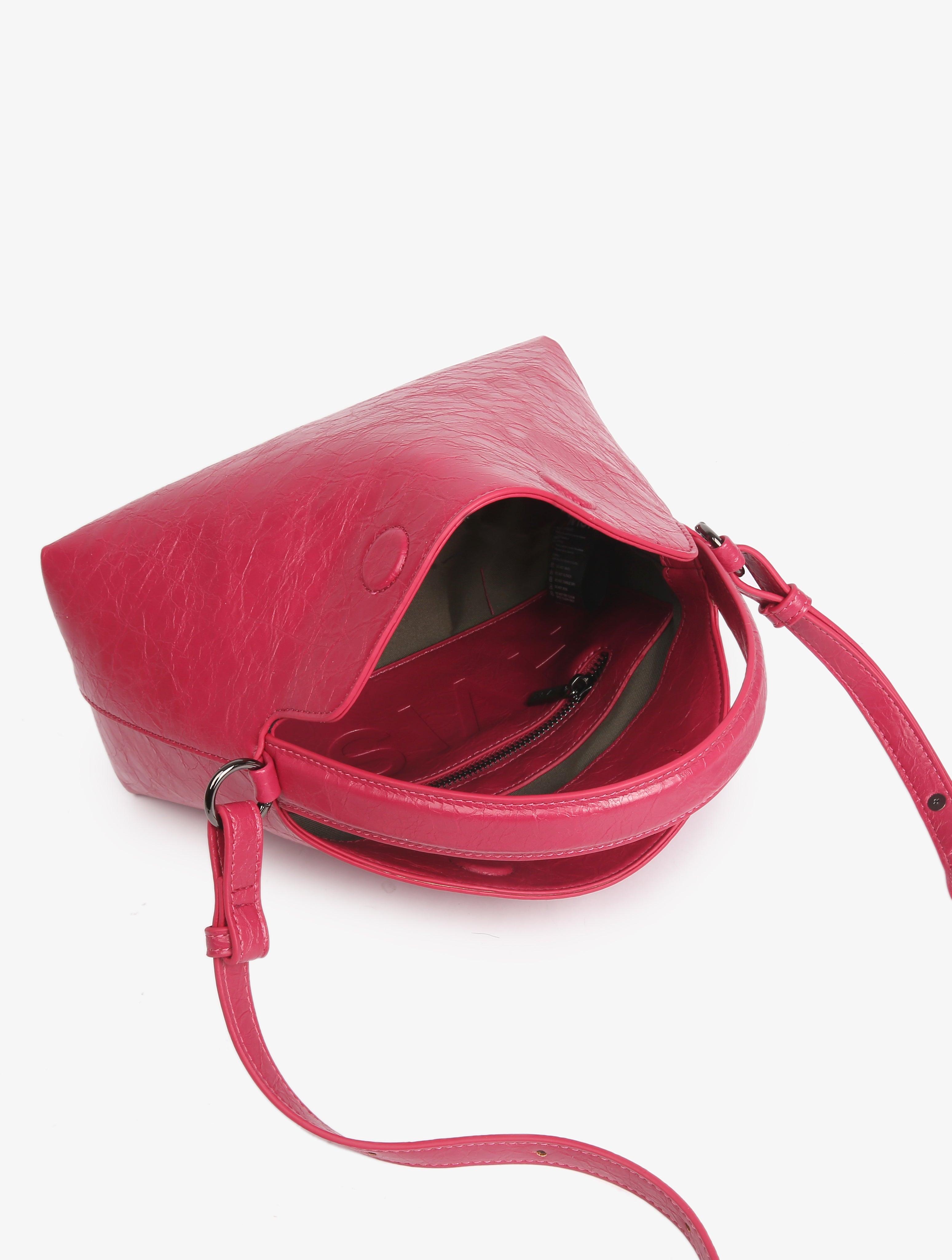 HVISK NOTE RAW STRUCTURE Crossbody 479 Fuchsia Pink