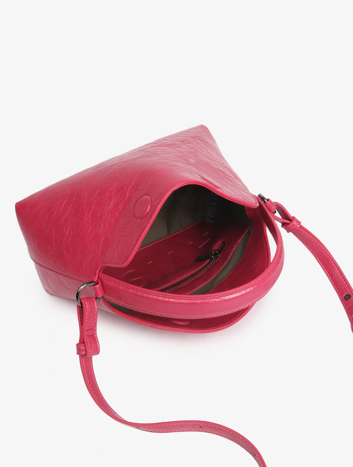 HVISK NOTE RAW STRUCTURE Crossbody 479 Fuchsia Pink