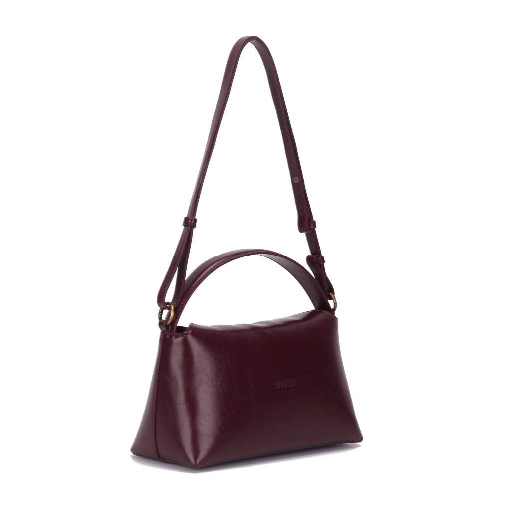 HVISK NOTE RAW STRUCTURE Crossbody 508 Deep Burgundy