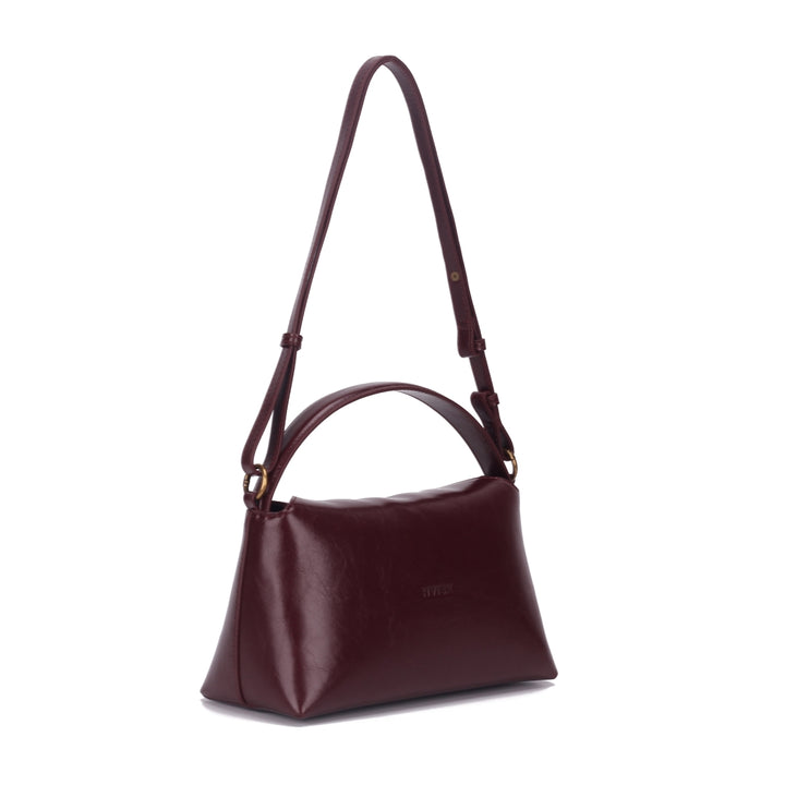 HVISK NOTE RAW STRUCTURE Crossbody 508 Deep Burgundy