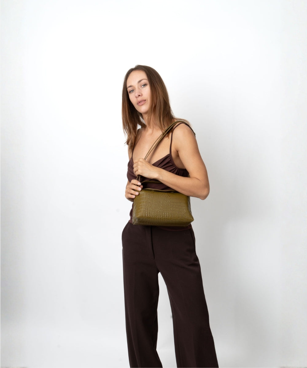 HVISK NOTE TRACE Crossbody 487 Olive Green