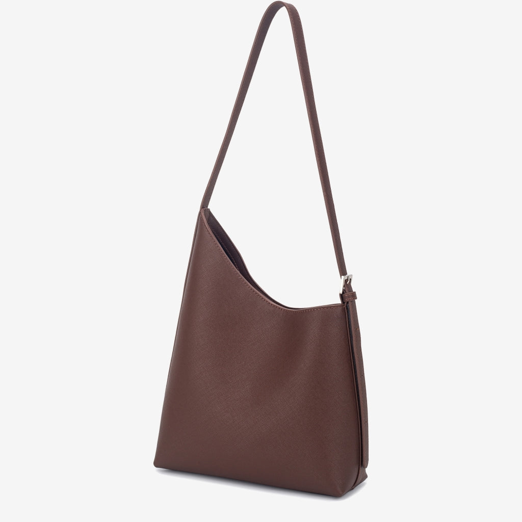 HVISK NOVA SAFFIANO Shoulder Bag 115 Dark Brown