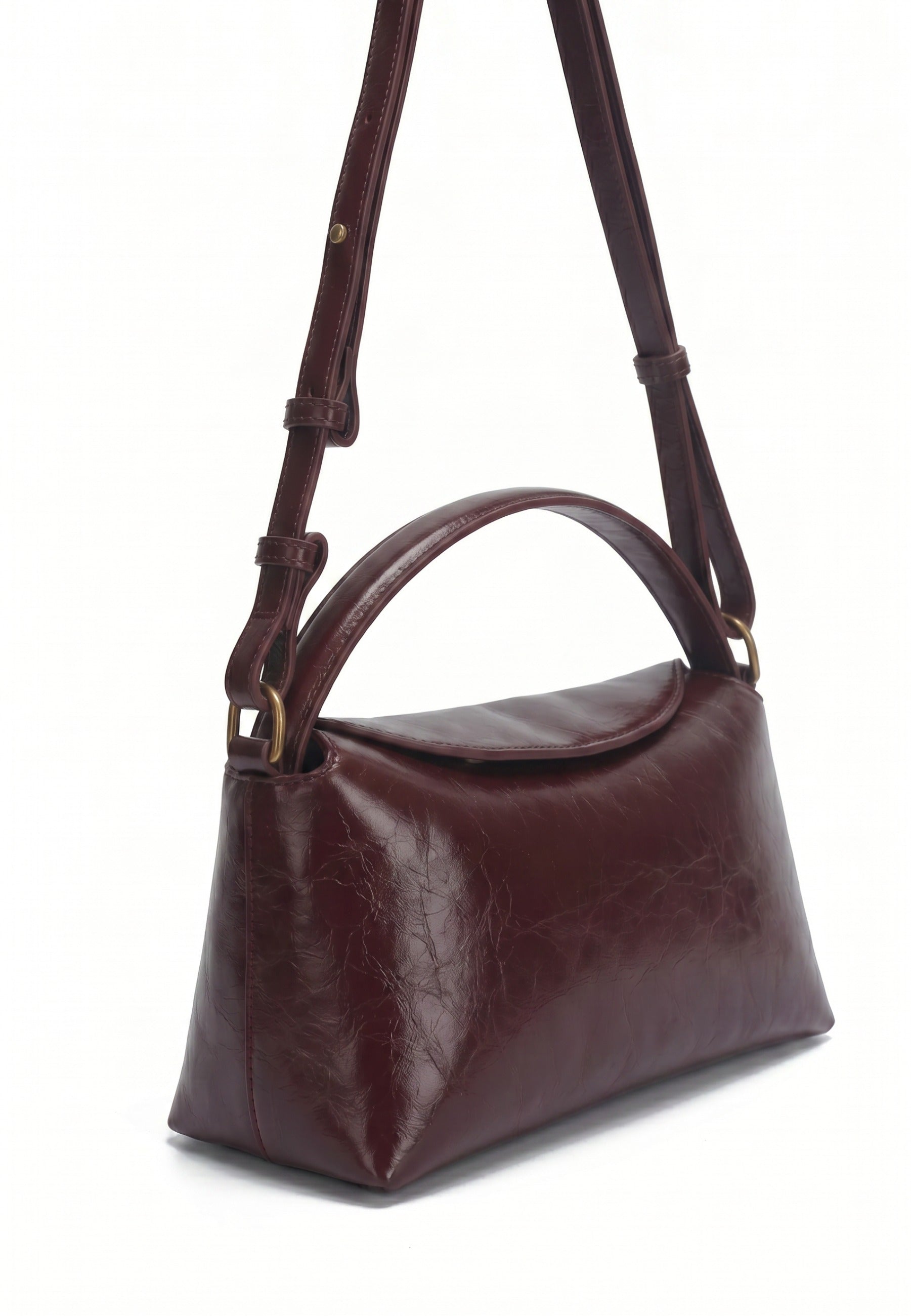 HVISK Note Raw Handbag 508 Deep Burgundy