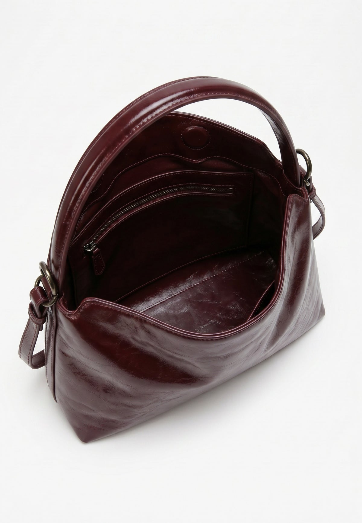 HVISK Note Raw Handbag 508 Deep Burgundy