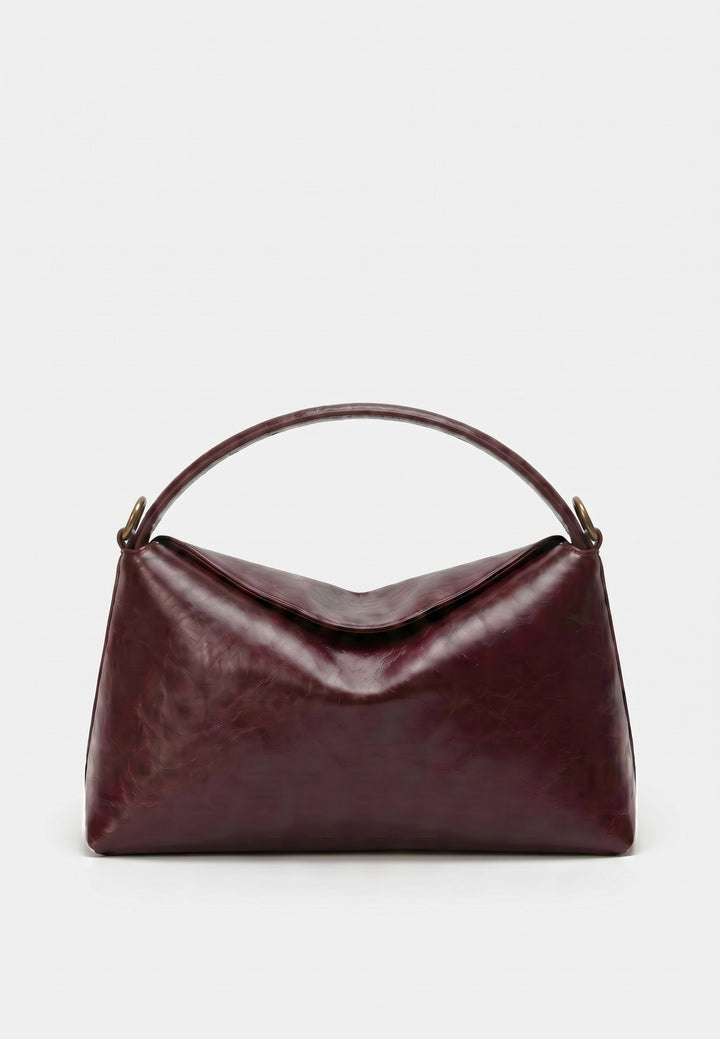 HVISK Note Raw Handbag 508 Deep Burgundy