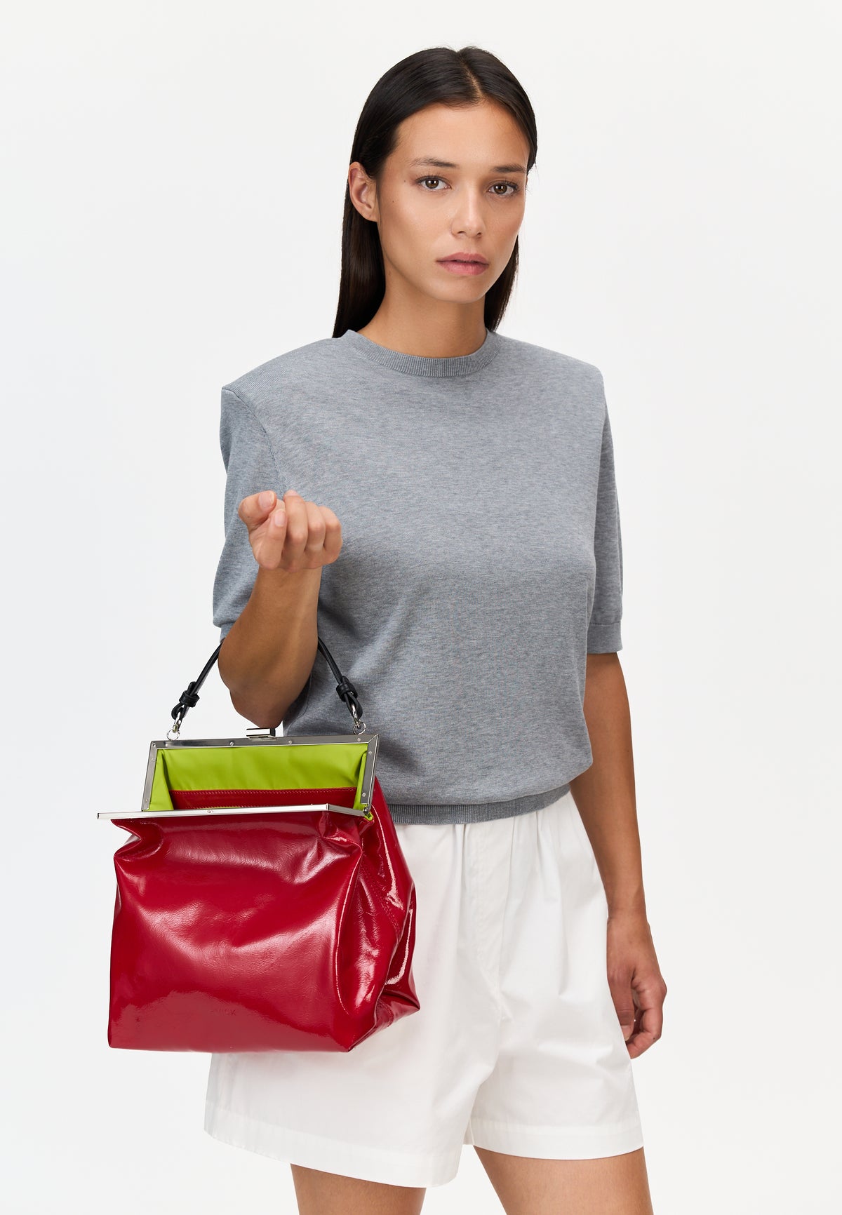 HVISK POLLY LACQUER Handbag 494 Scarlet