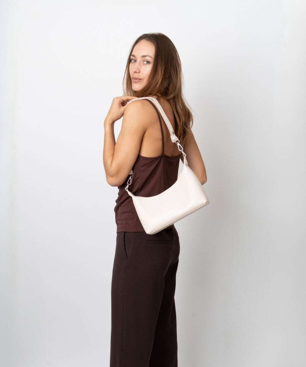 HVISK POLLY SHELL STRUCTURE Shoulder Bag 486 Oat White