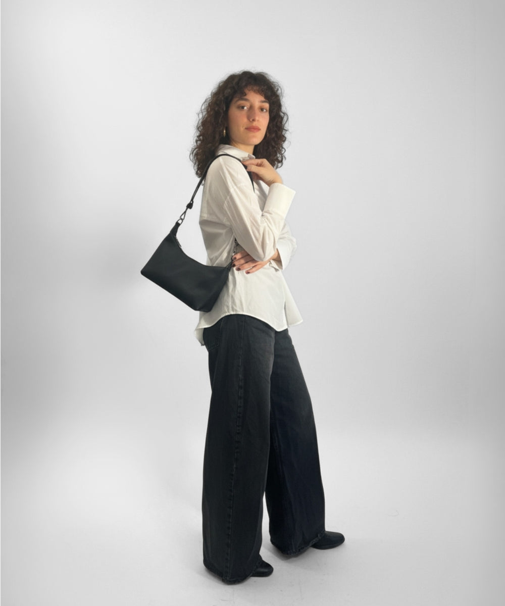 HVISK POLLY SOFT STRUCTURE Shoulder Bag 009 Black