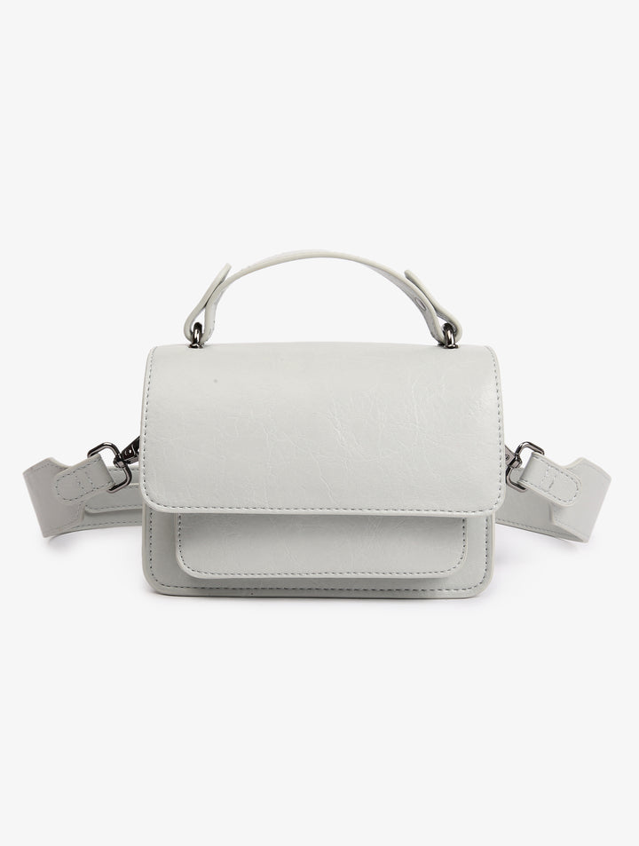 HVISK RENEI GLOSSY STRUCTURE Crossbody 477 Grey Aura
