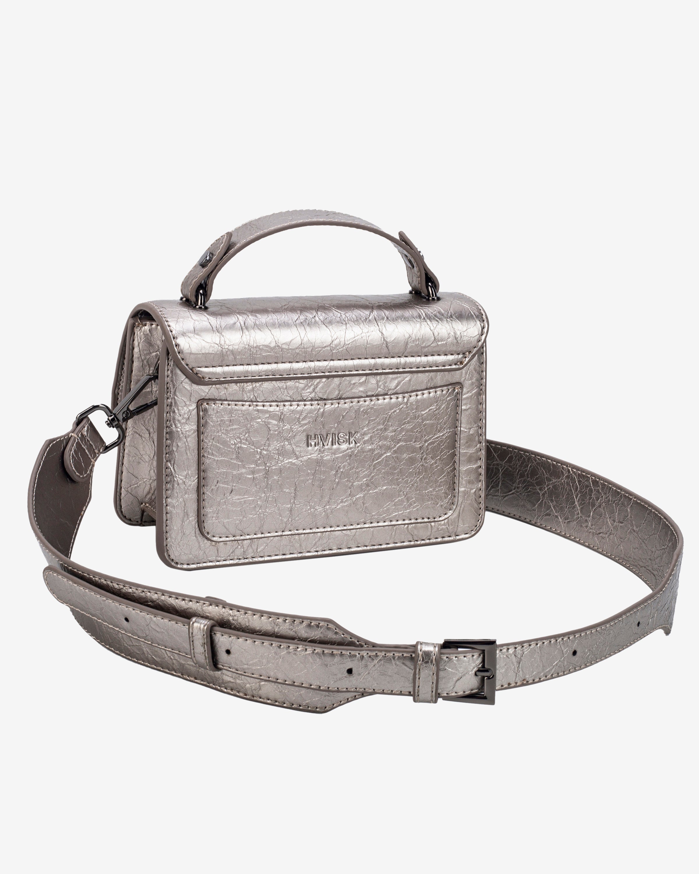 HVISK RENEI SHINY STRUCTURE Crossbody 454 Metallic Grey