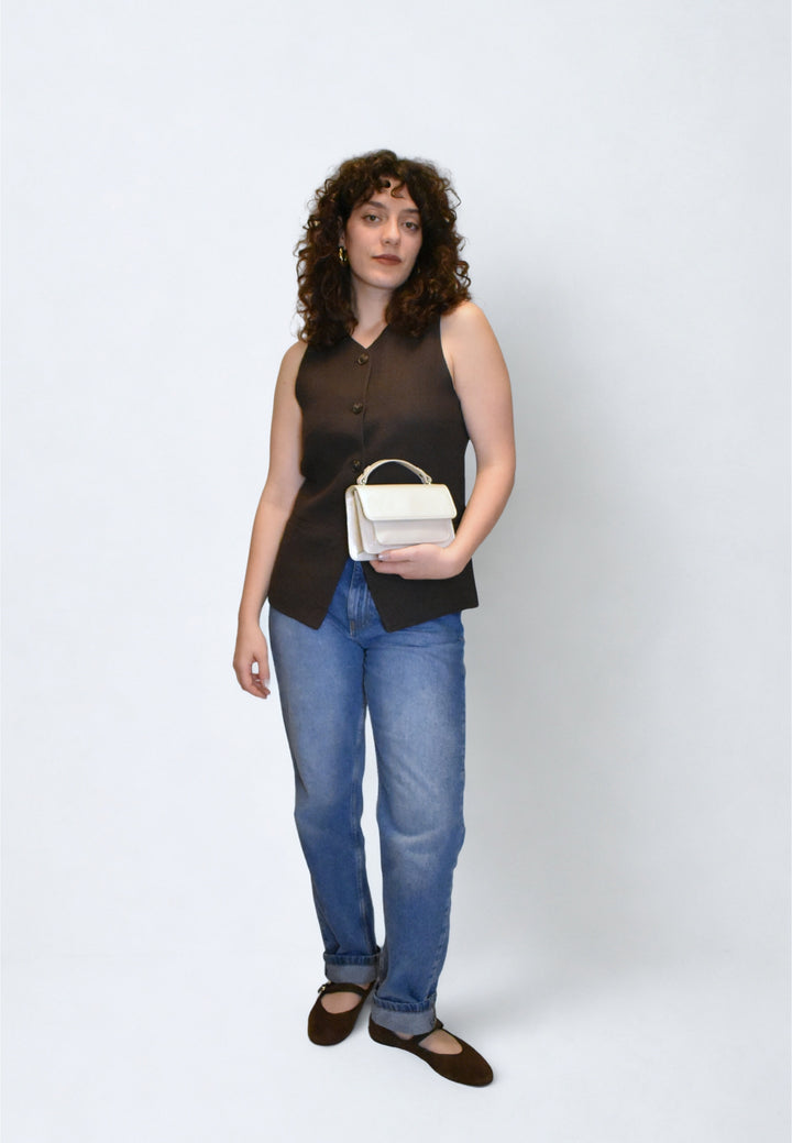 HVISK RENEI SHINY STRUCTURE Crossbody 491 Pearl