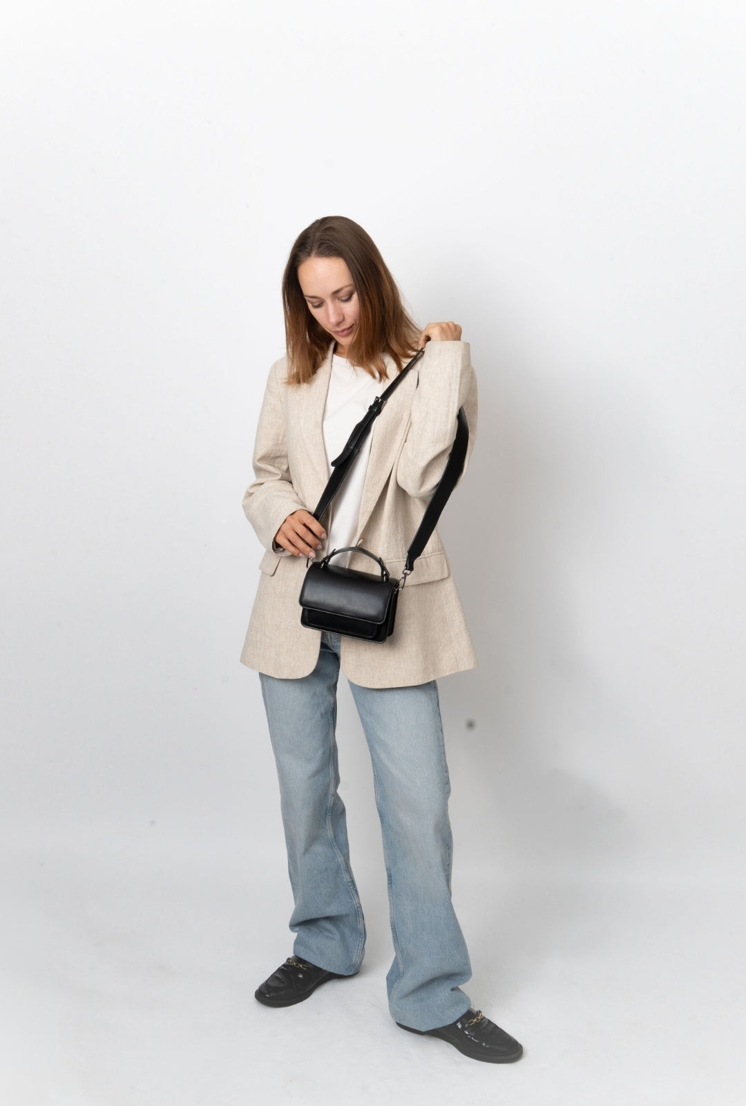 HVISK RENEI SOFT STRUCTURE Crossbody 009 Black