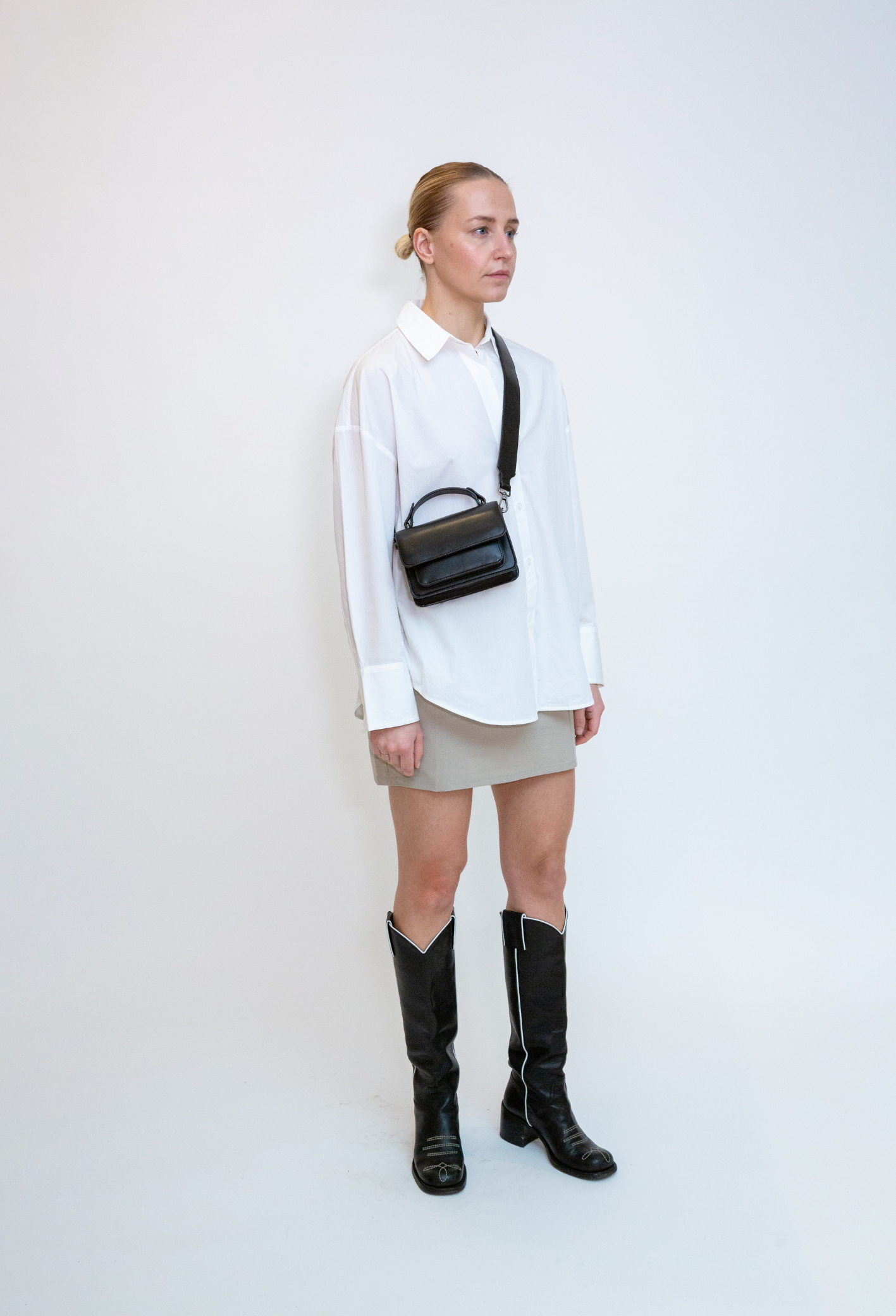 HVISK RENEI SOFT STRUCTURE Crossbody 009 Black