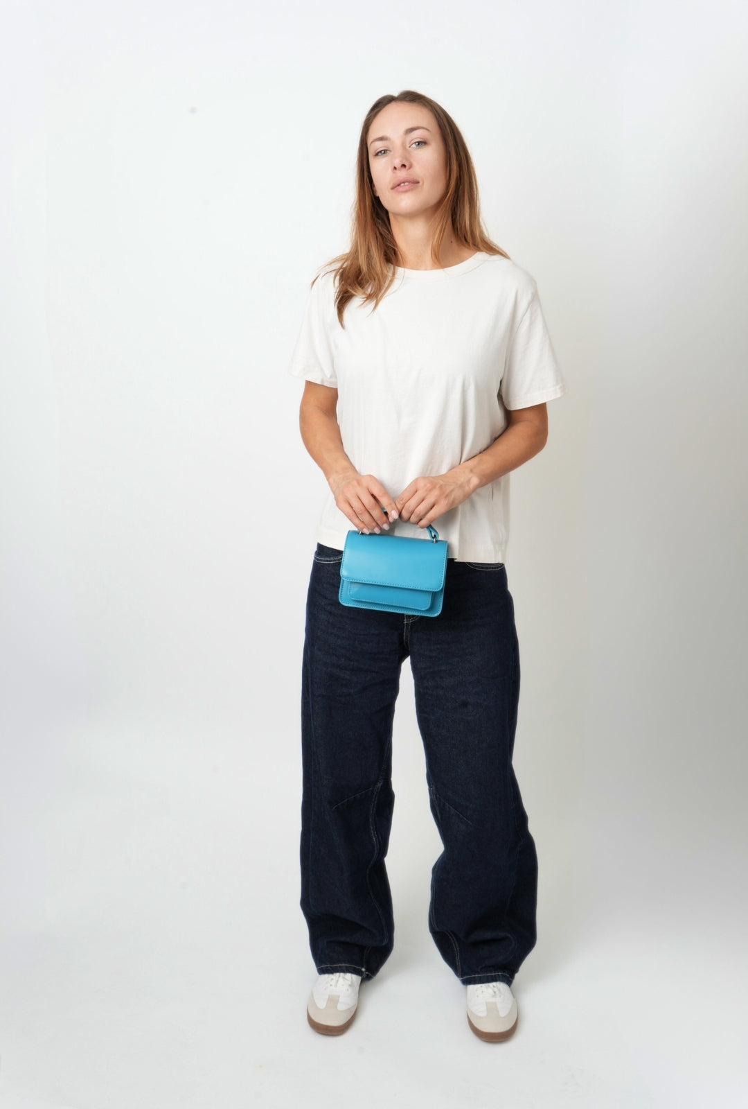 HVISK RENEI SOFT STRUCTURE Crossbody 476 Teal Blue