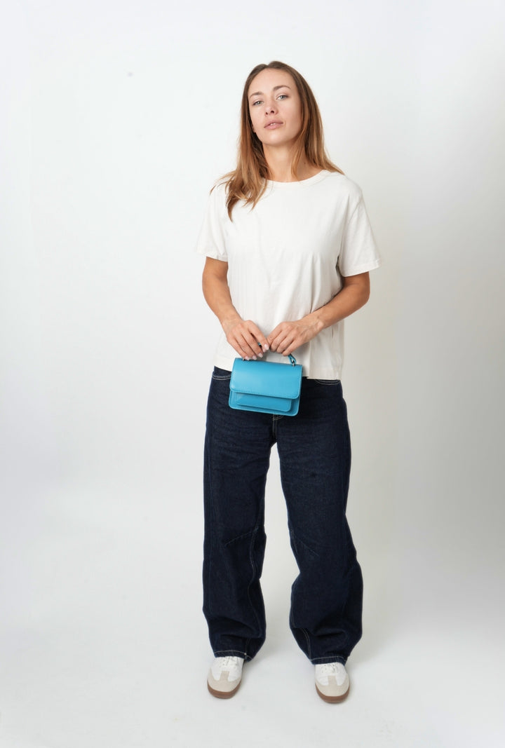 HVISK RENEI SOFT STRUCTURE Crossbody 476 Teal Blue