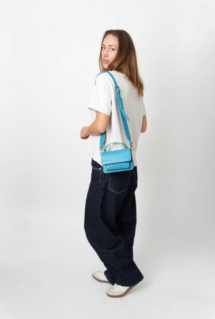 HVISK RENEI SOFT STRUCTURE Crossbody 476 Teal Blue