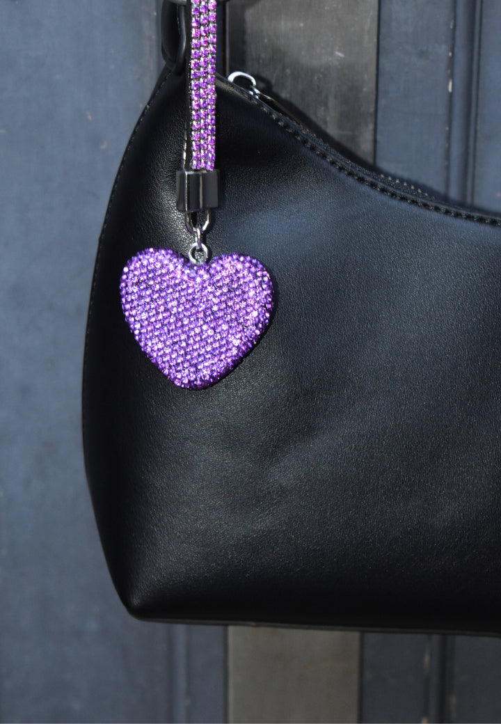HVISK RHINESTONE HEART CHARM Charm 482 Eclectic Purple
