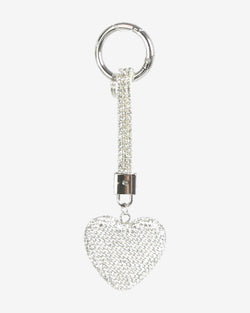 HVISK RHINESTONE HEART CHARM Charm 488 Clear Silver