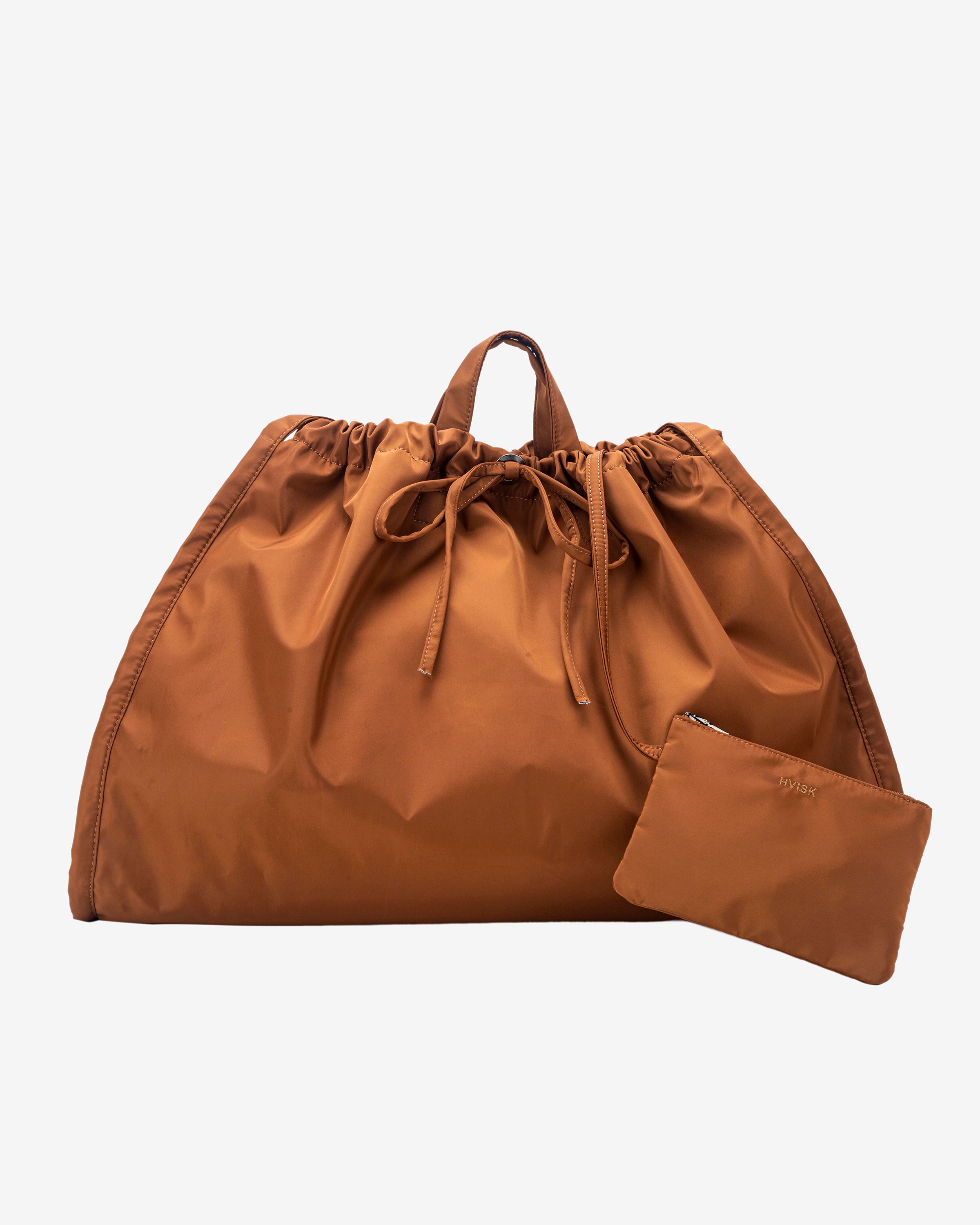 HVISK SAGE BIG MATTE TWILL Tote Bag 460 Brown Caramel