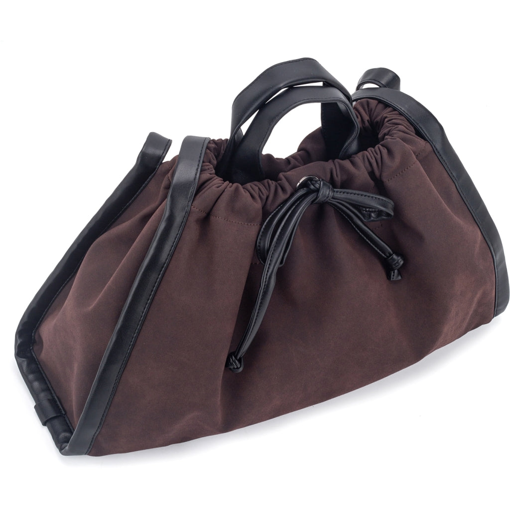 HVISK SAGE MEDIUM BRUSH STRUCTURE MIX Tote Bag 514 Umber Brown / Black