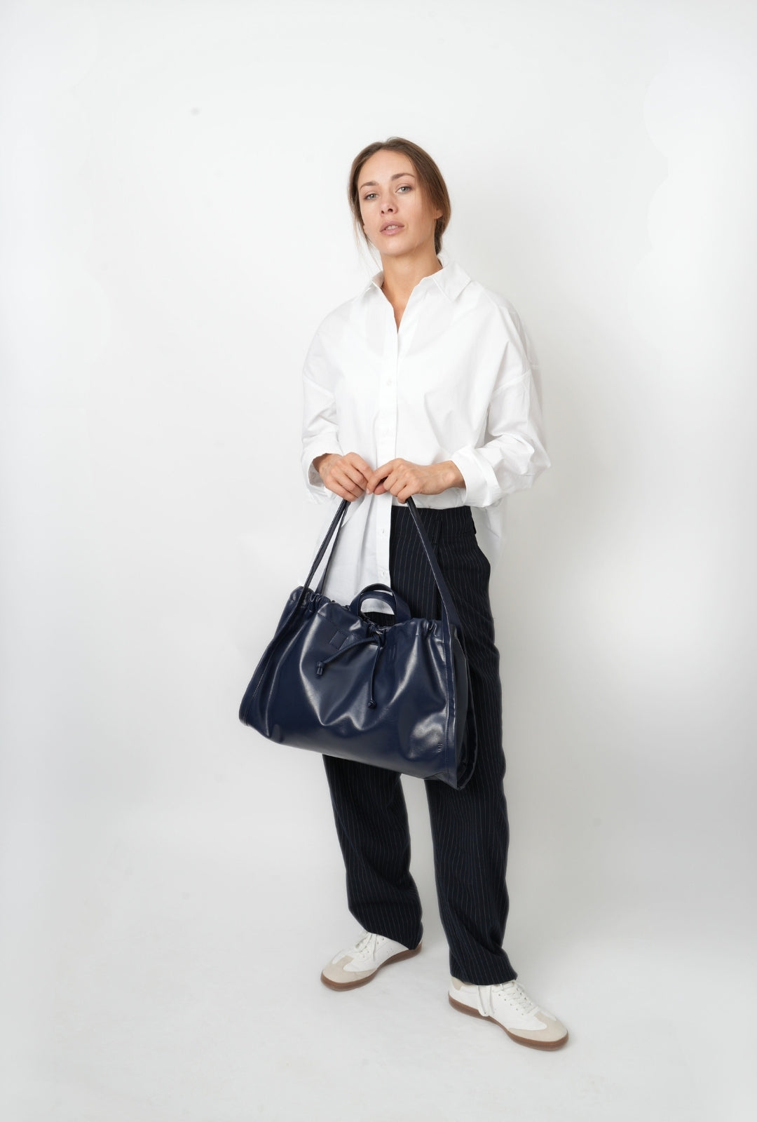 HVISK SAGE MEDIUM GLOSSY STRUCTURE Tote Bag 480 Eclipse Blue