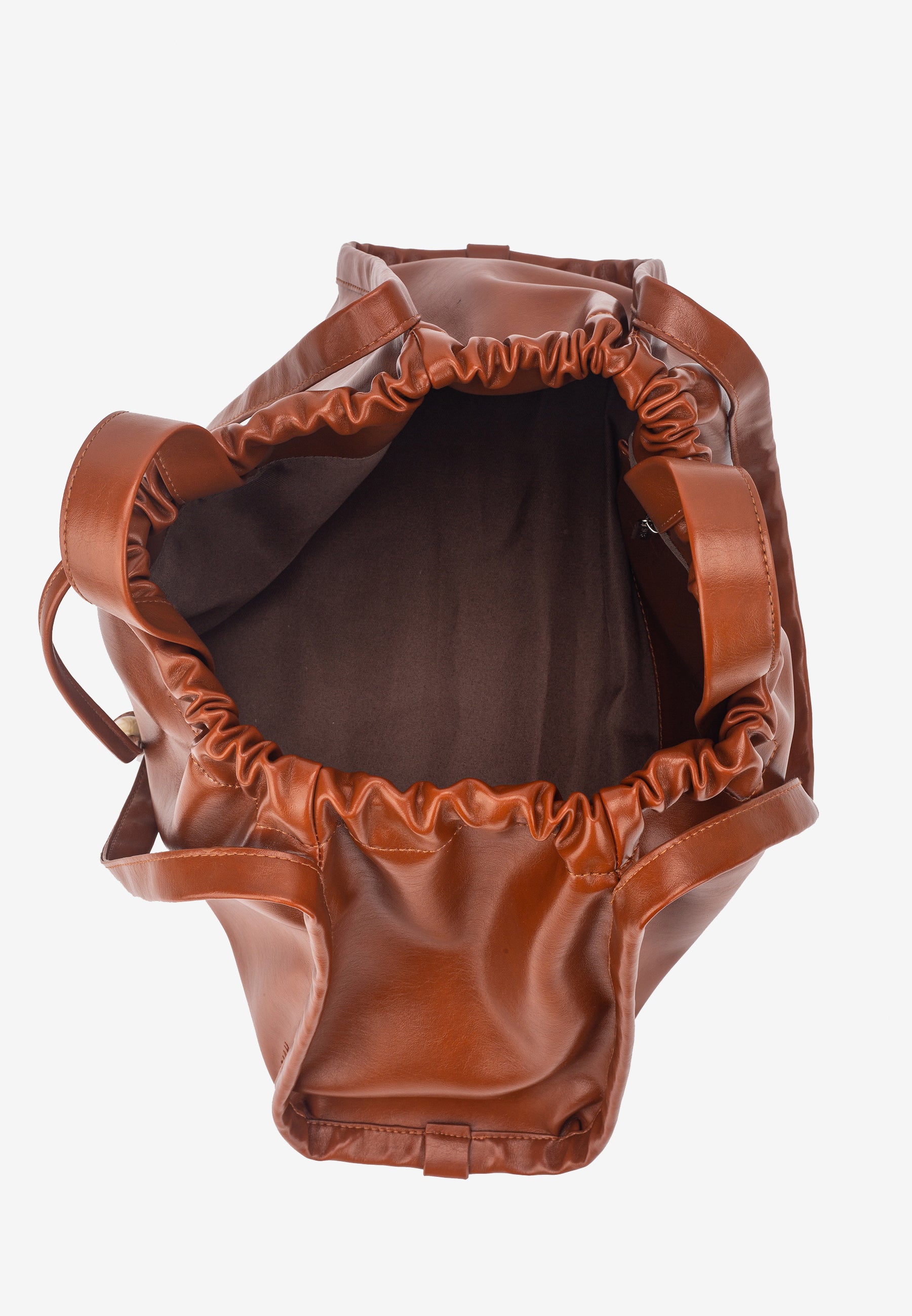 HVISK SAGE MEDIUM GLOSSY STRUCTURE Tote Bag 499 Brown Amber
