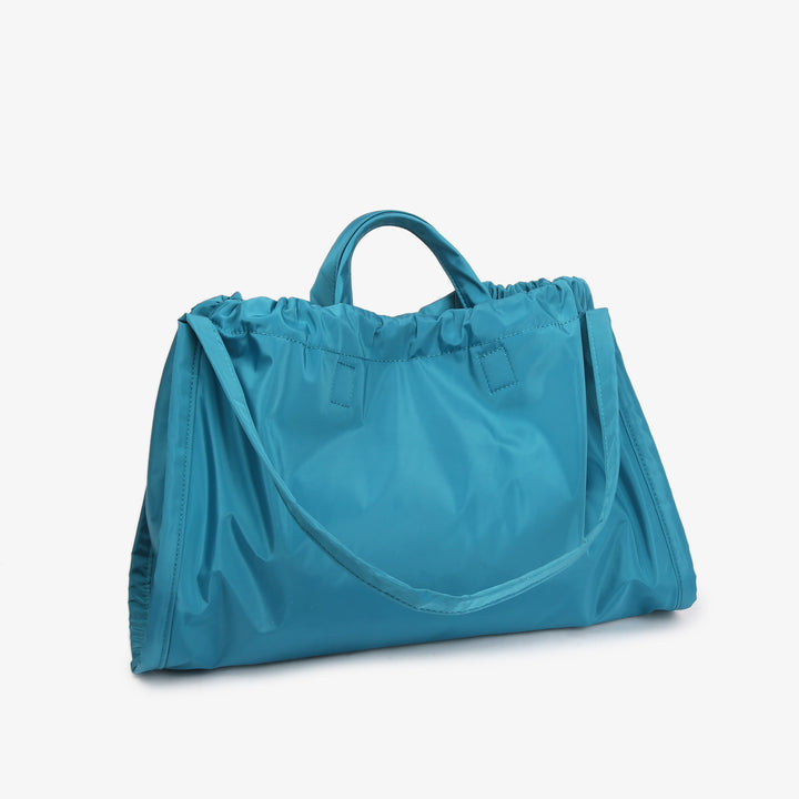 HVISK SAGE MEDIUM MATTE TWILL Handle Bag 476 Teal Blue