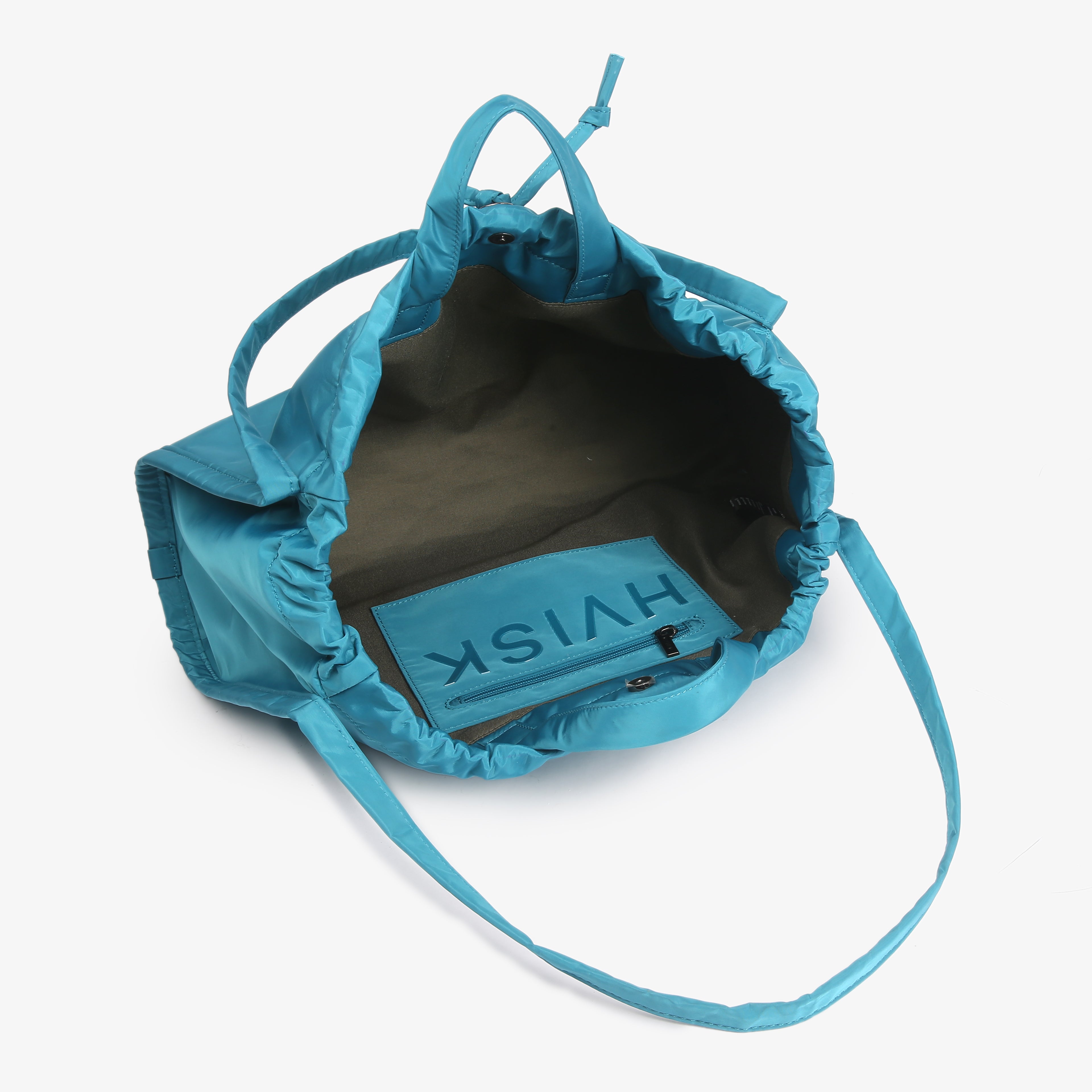HVISK SAGE MEDIUM MATTE TWILL Handle Bag 476 Teal Blue