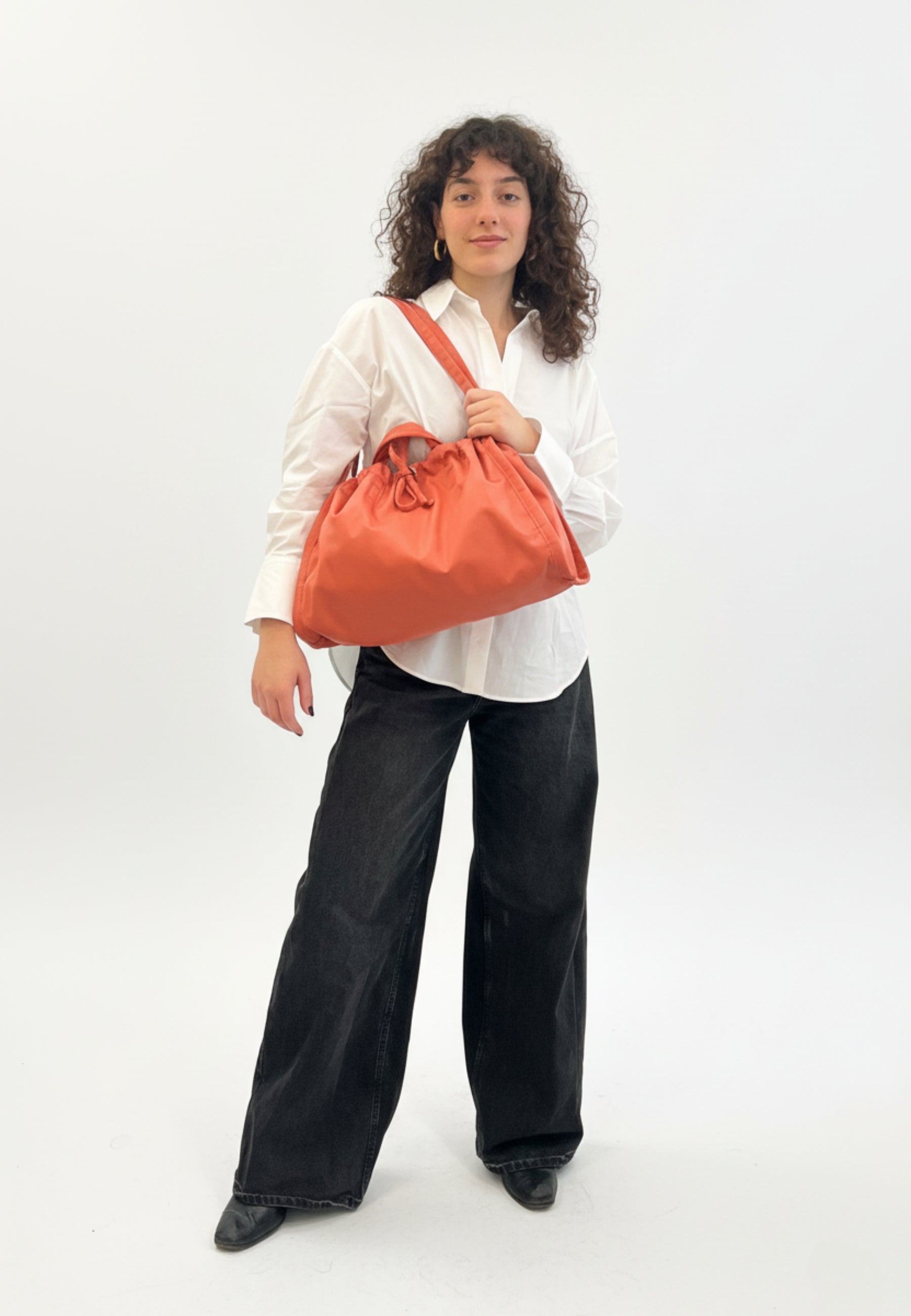 HVISK SAGE MEDIUM MATTE TWILL Handle Bag 483 Blush Coral