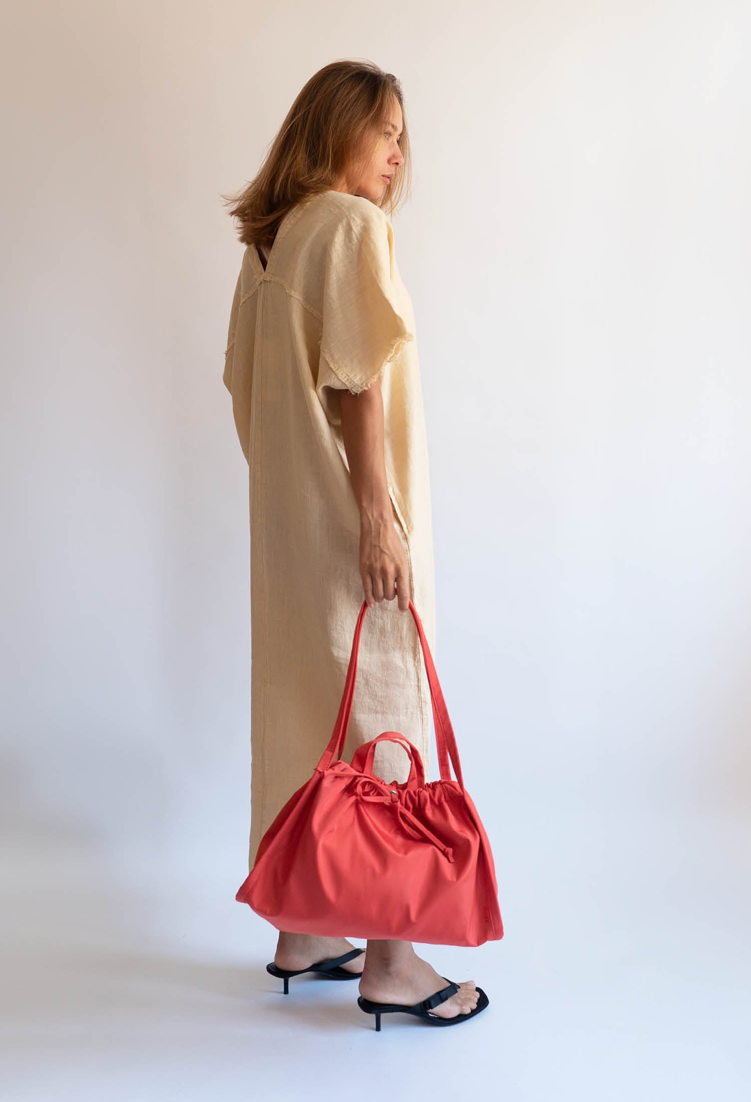 HVISK SAGE MEDIUM MATTE TWILL Tote Bag 465 Red Coral