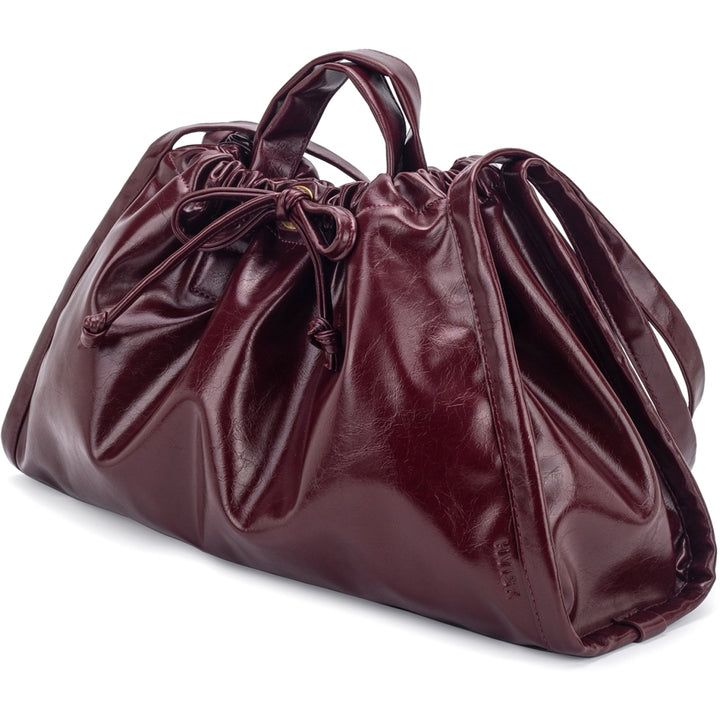 HVISK SAGE MEDIUM RAW STRUCTURE Tote Bag 508 Deep Burgundy