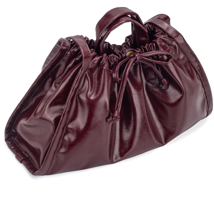 HVISK SAGE MEDIUM RAW STRUCTURE Tote Bag 508 Deep Burgundy