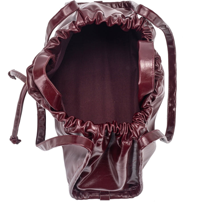 HVISK SAGE MEDIUM RAW STRUCTURE Tote Bag 508 Deep Burgundy