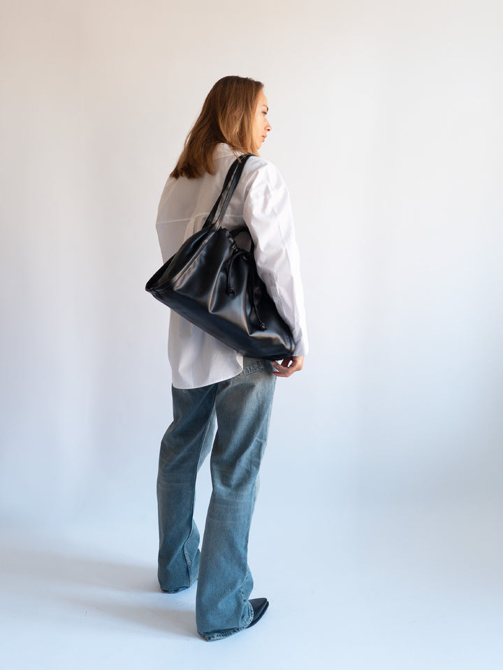 HVISK SAGE MEDIUM SOFT STRUCTURE Handle Bag 009 Black