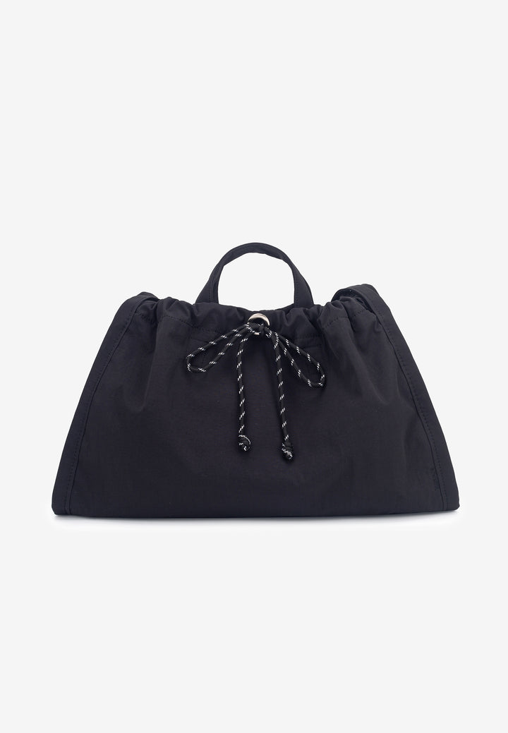 HVISK SAGE MEDIUM TEXTURED TWILL Handle Bag 009 Black