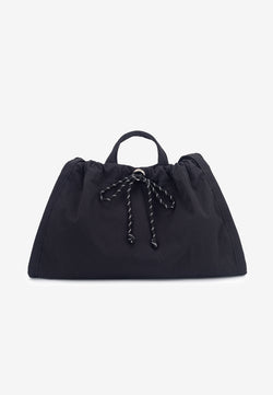 HVISK SAGE MEDIUM TEXTURED TWILL Handle Bag 009 Black