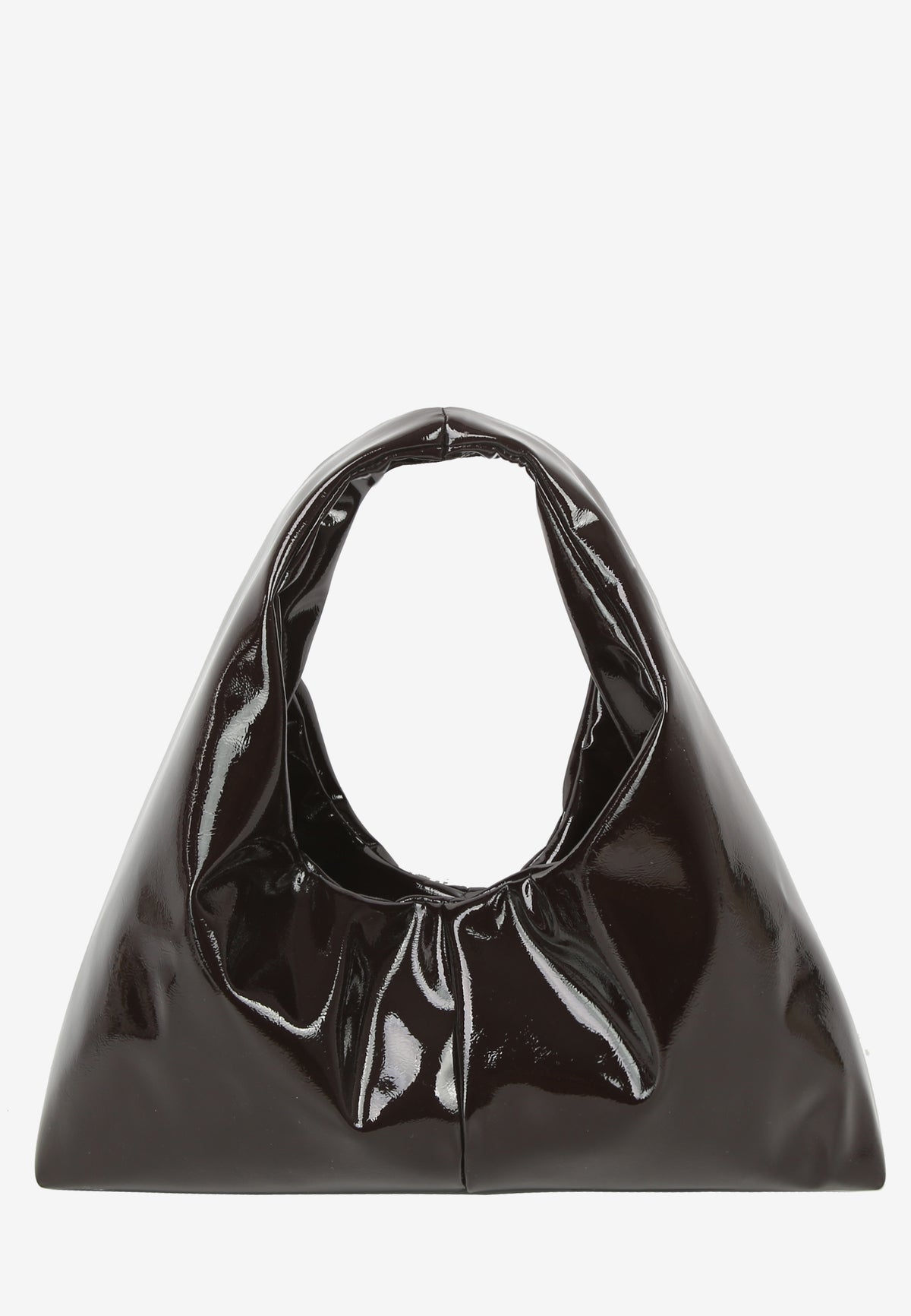 HVISK SARAH LACQUER Shoulder Bag 507 Umber Brown
