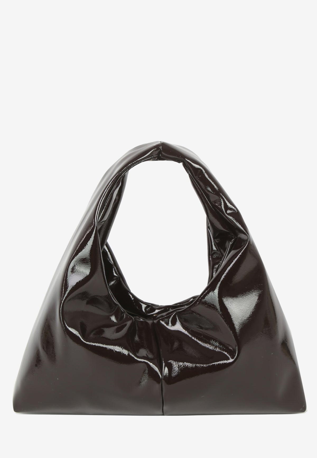 HVISK SARAH LACQUER Shoulder Bag 507 Umber Brown