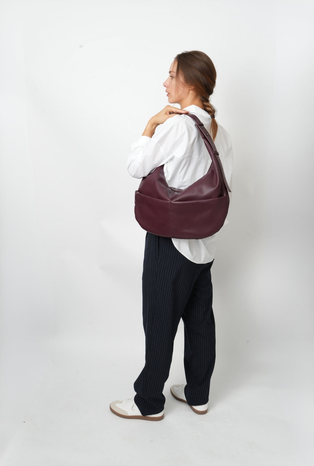 HVISK TERRA SOFT STRUCTURE Tote Bag 475 Midnight Plum